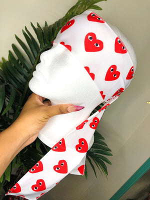 Red & White Headwrap